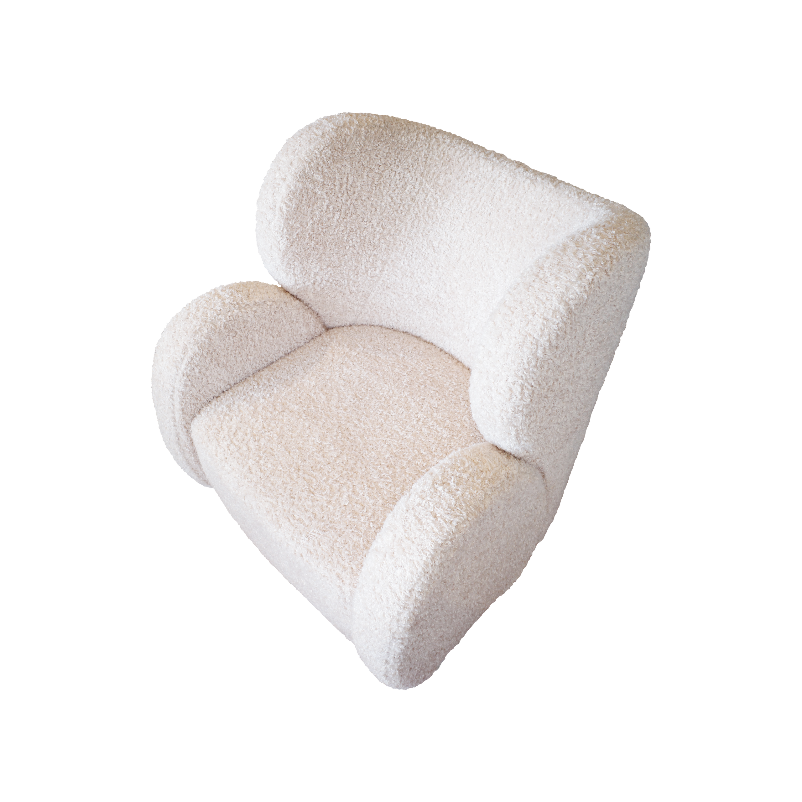 GALLE BOUCLE ANGELIC DOUBLE ARM CHAIR PEACH GALLE 49